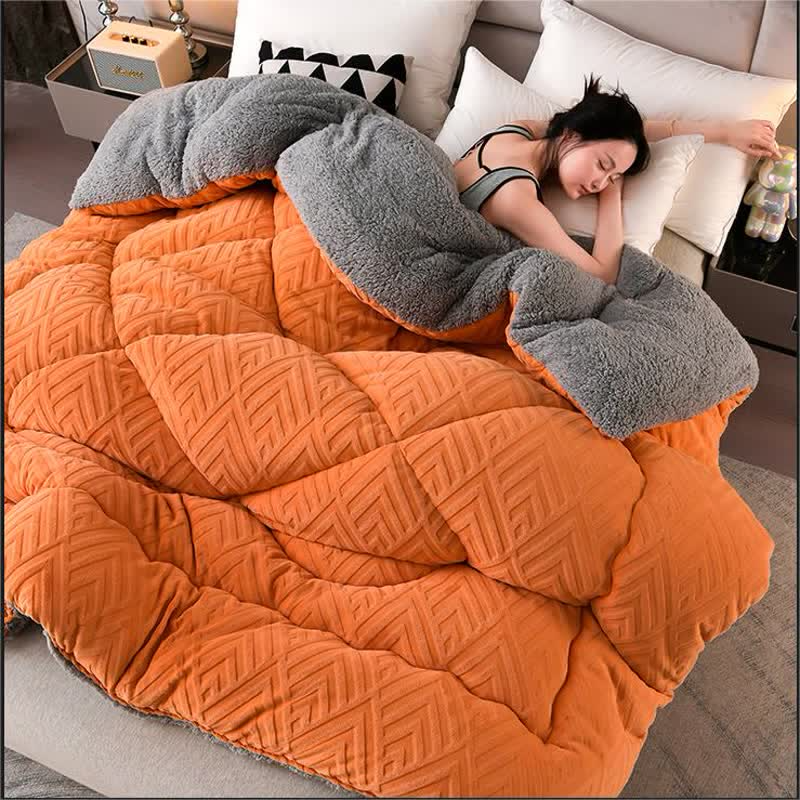 Solace Quilted Sherpa Blanket