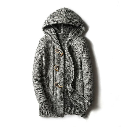 Hooded Knit Sweater Jacket