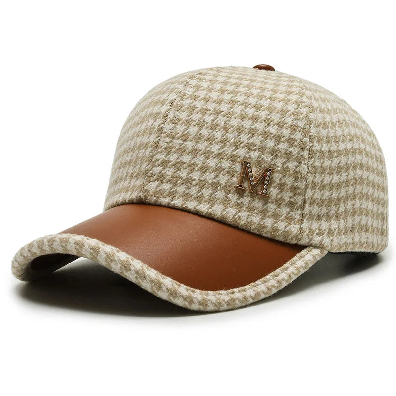 Houndstooth Vintage Cap