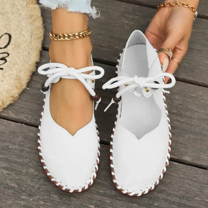 Boho Chic Leather Flats