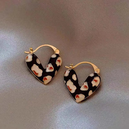 Heart Drip Hoop Earrings