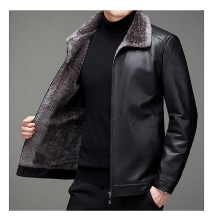 Velvet Lined Leather Jacket