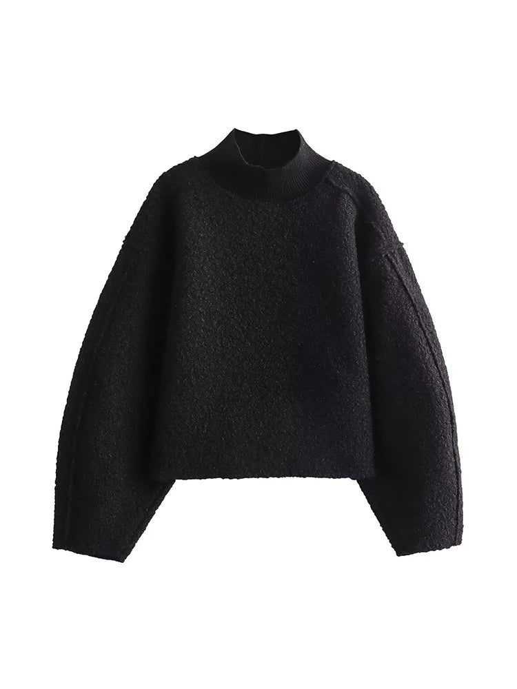 Avery Turtleneck Pullover BLACK