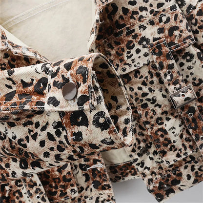 Leopard Print Denim Jacket