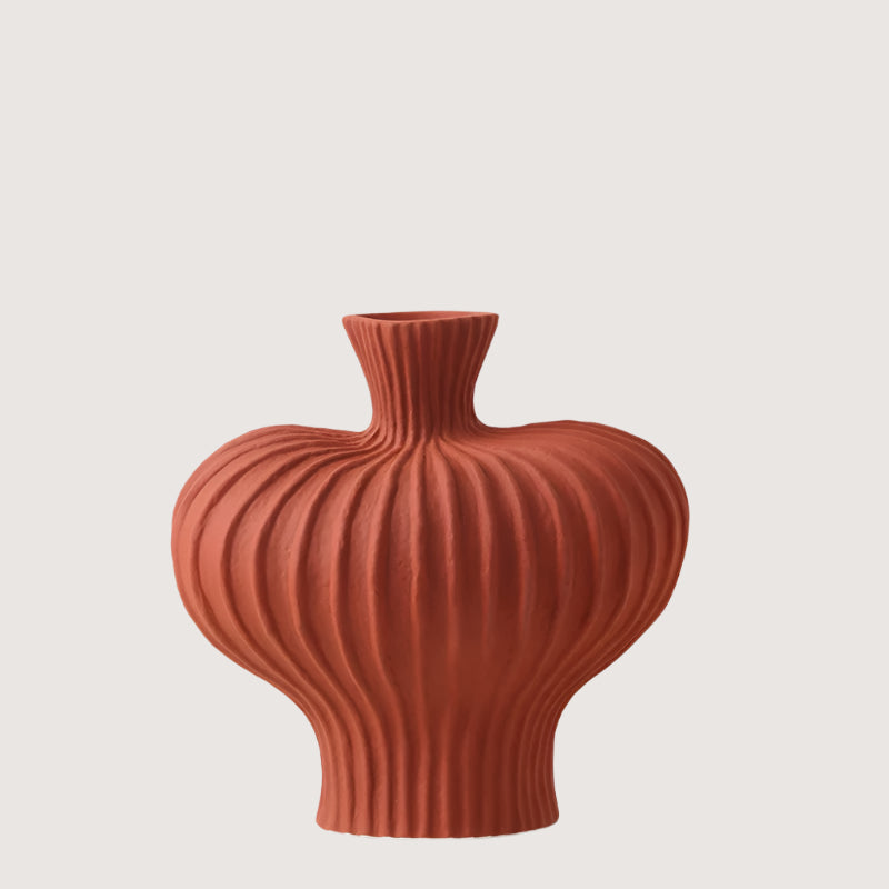 Solis Sculpted Ceramic Vase