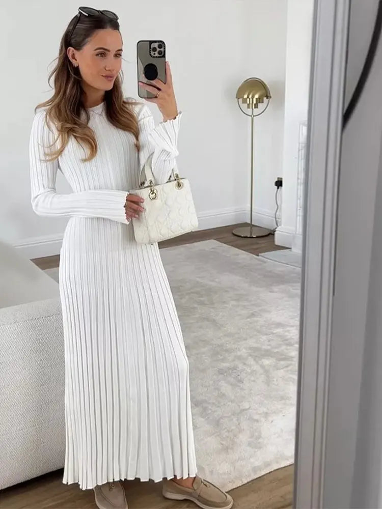 Sophia Pleated Maxi Dress