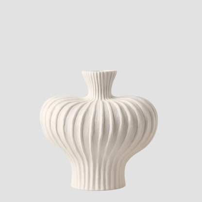 Solis Sculpted Ceramic Vase