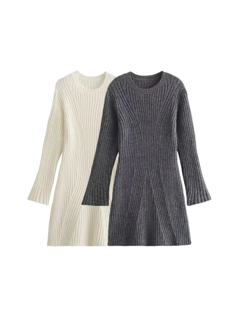 Lisa Ribbed Knit Sweater Dress