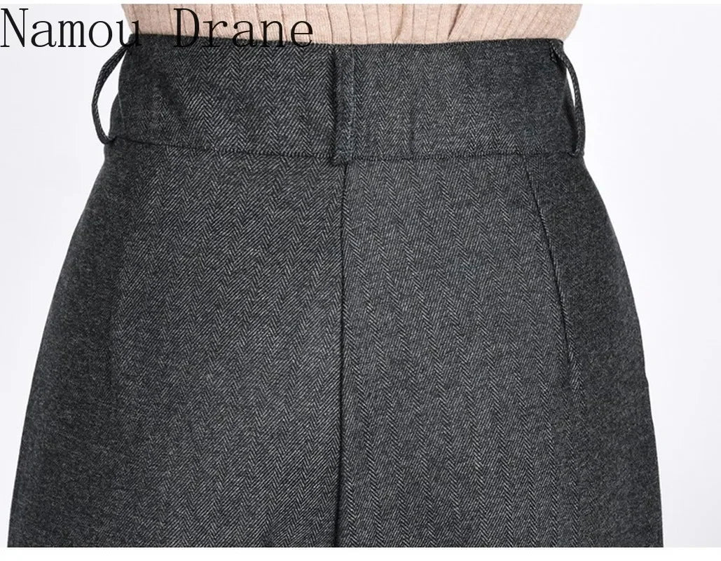 Alpine High-Waist Wool Trousers