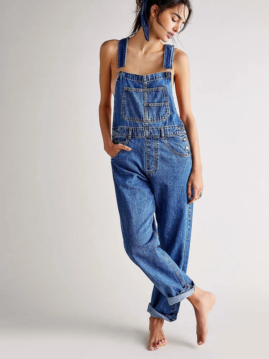 Vintage Denim Long Jumpsuit