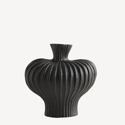 Solis Sculpted Ceramic Vase