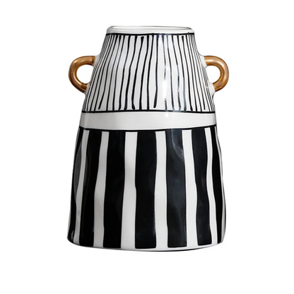 Striped Ceramic Vase