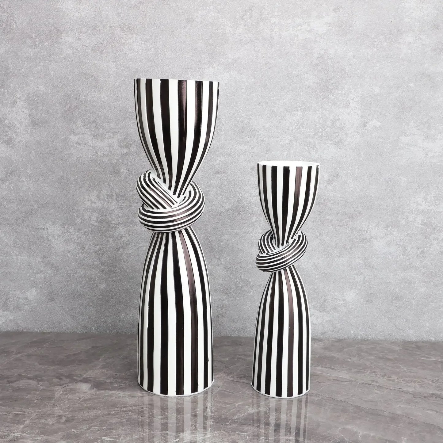 Striped Knot Candle Holder