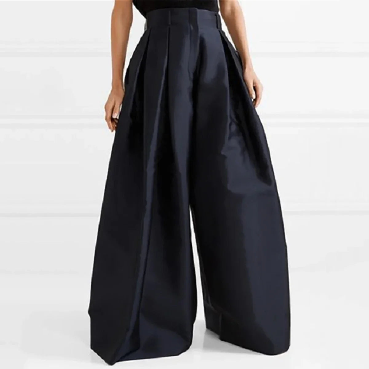 Wide-Leg Trousers navy