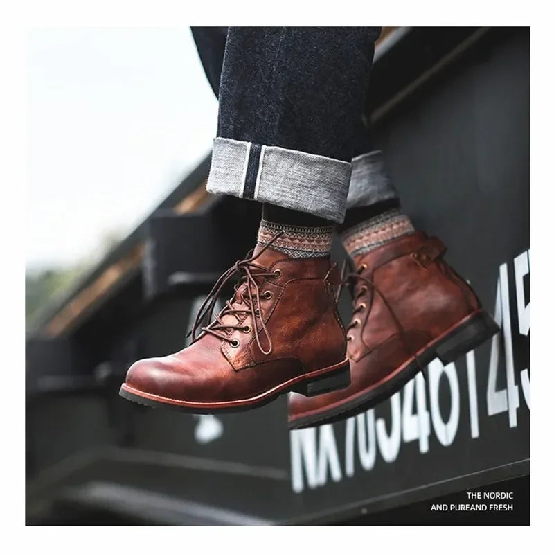 Marco Retro Motorcycle Boots