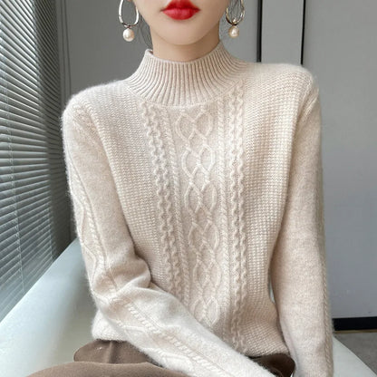 Aurora Knitted Half-Collar Sweater