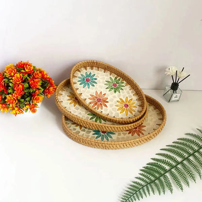 Bohemian Woven Shell Tray