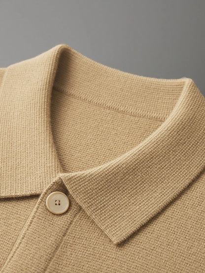 Merino Polo Wool Cardigan