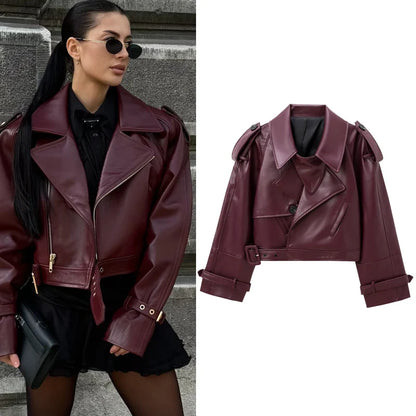 Celia Cropped Biker Jacket