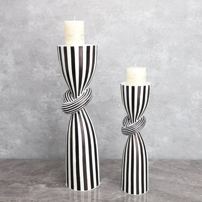 Striped Knot Candle Holder