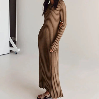 Luna Lace-Up Maxi Knitted Dress