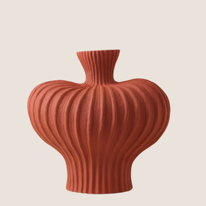 Solis Sculpted Ceramic Vase