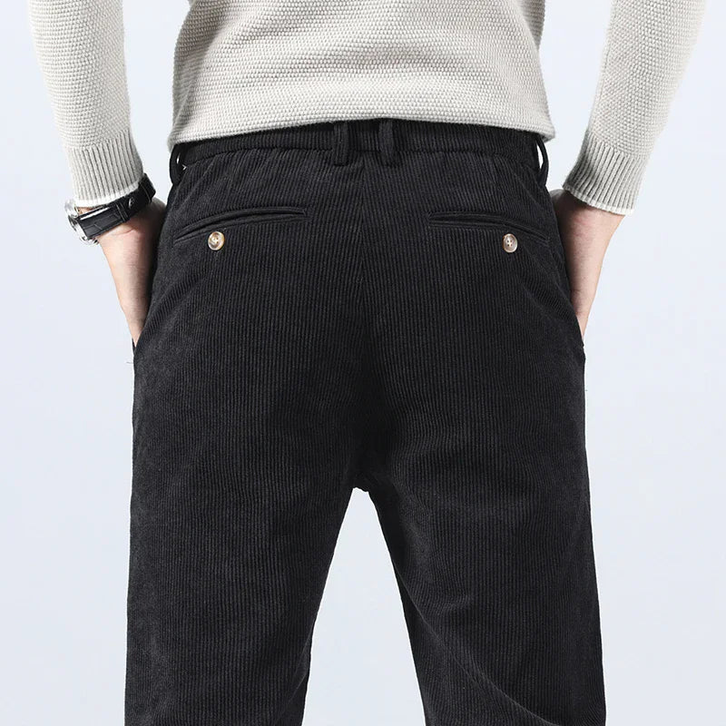 Donato Corduroy Dress Pants black back