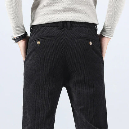 Donato Corduroy Dress Pants black back