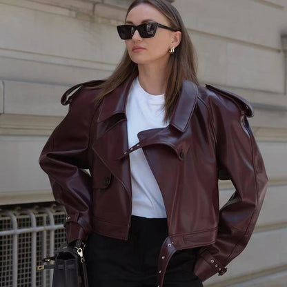 Celia Cropped Biker Jacket