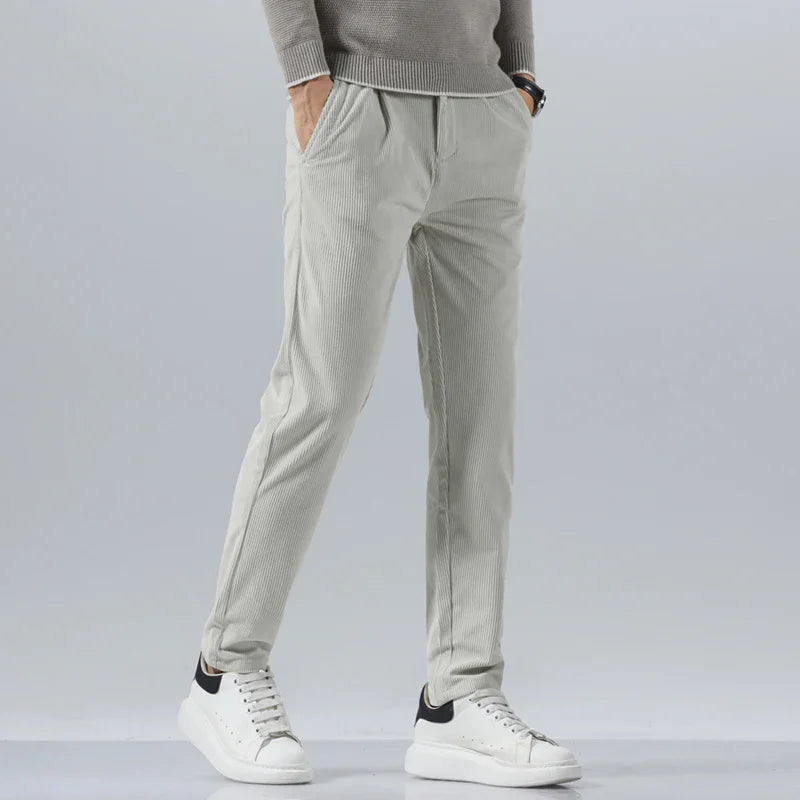 Donato Corduroy Dress Pants full gray