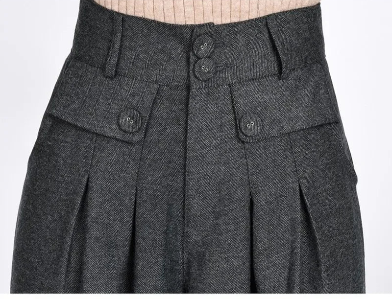 Alpine High-Waist Wool Trousers