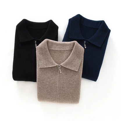 Ridge Zip-Up 100% Wool Cardigan