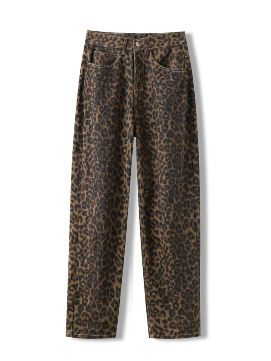 Mia Leopard Print Jeans