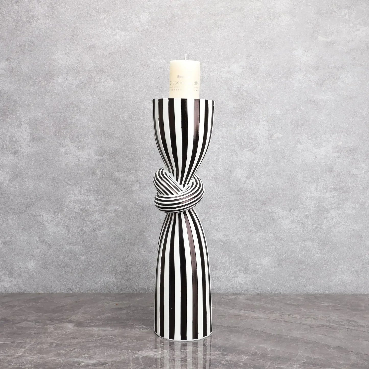 Striped Knot Candle Holder