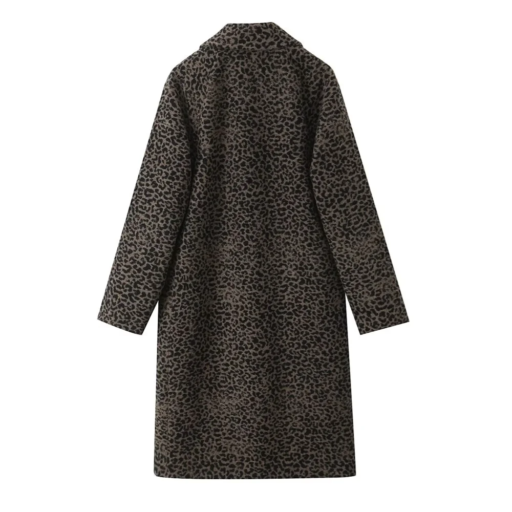 Sofia Leopard Print Lapel Coat