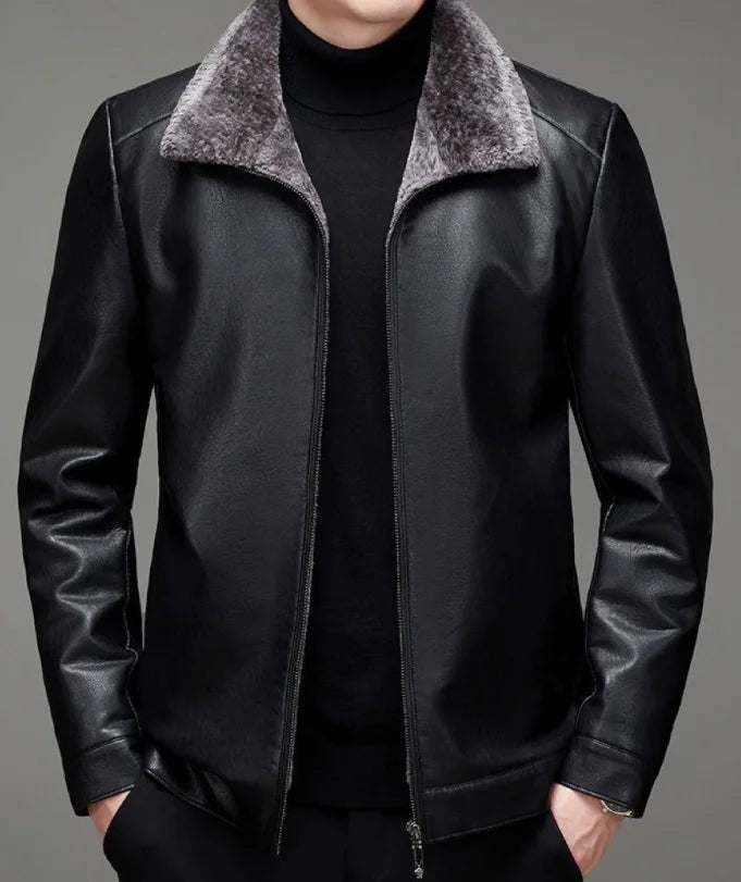 Velvet Lined Leather Jacket