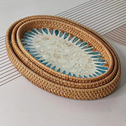 Bohemian Woven Shell Tray