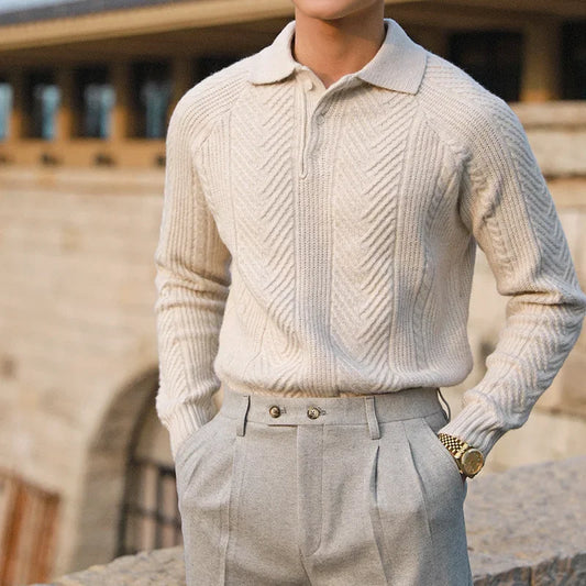 Nordic Knit Lapel Sweater