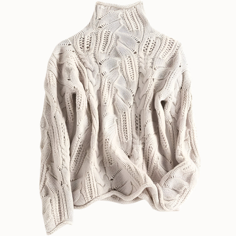 Marlowe Twist Turtleneck Sweater