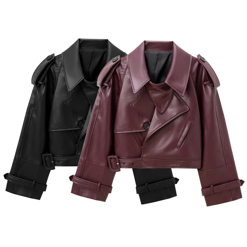 Celia Cropped Biker Jacket