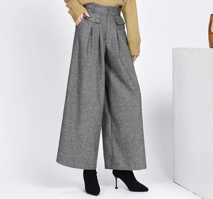 Alpine High-Waist Wool Trousers