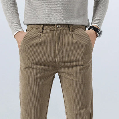 Donato Corduroy Dress Pants brown face