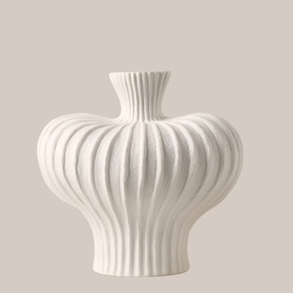 Solis Sculpted Ceramic Vase