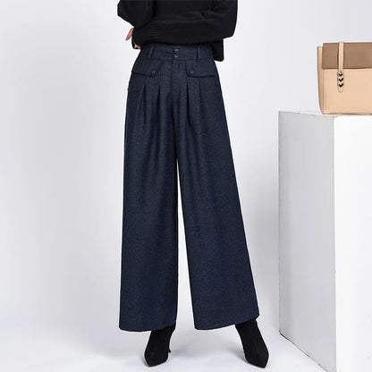 Alpine High-Waist Wool Trousers