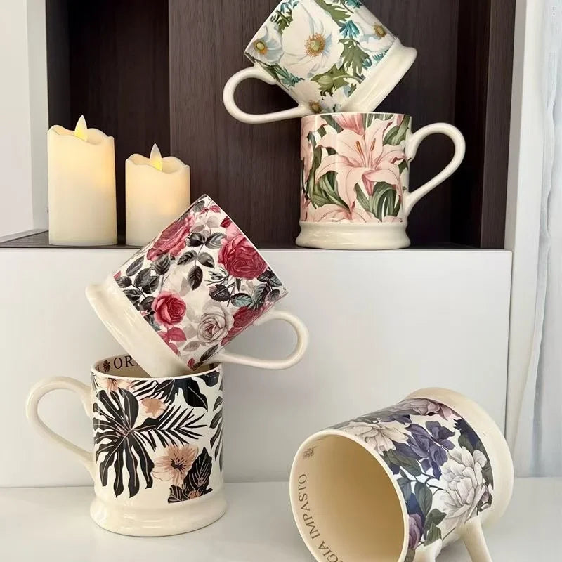 Floral Ceramic Coffee Mug