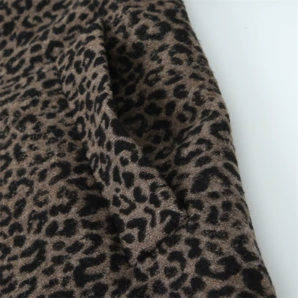 Sofia Leopard Print Lapel Coat