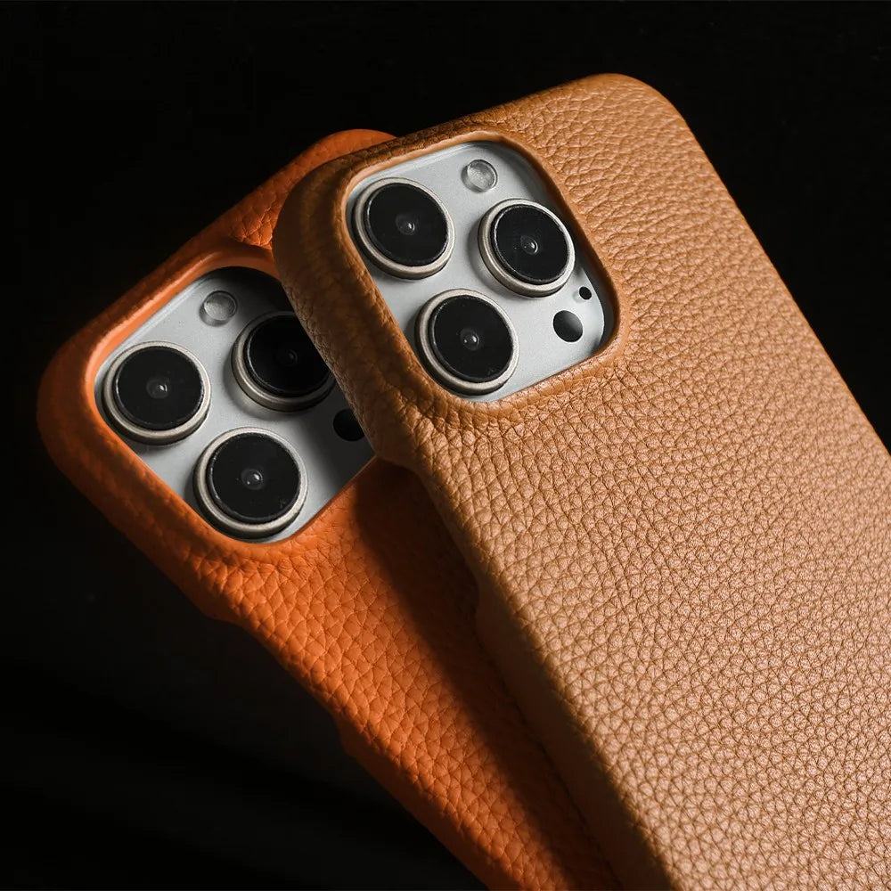 Luxury Genuine Leather Case For iPhone 16 Pro Max