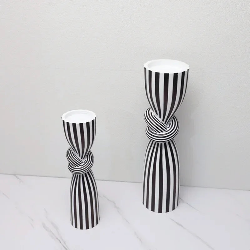 Striped Knot Candle Holder