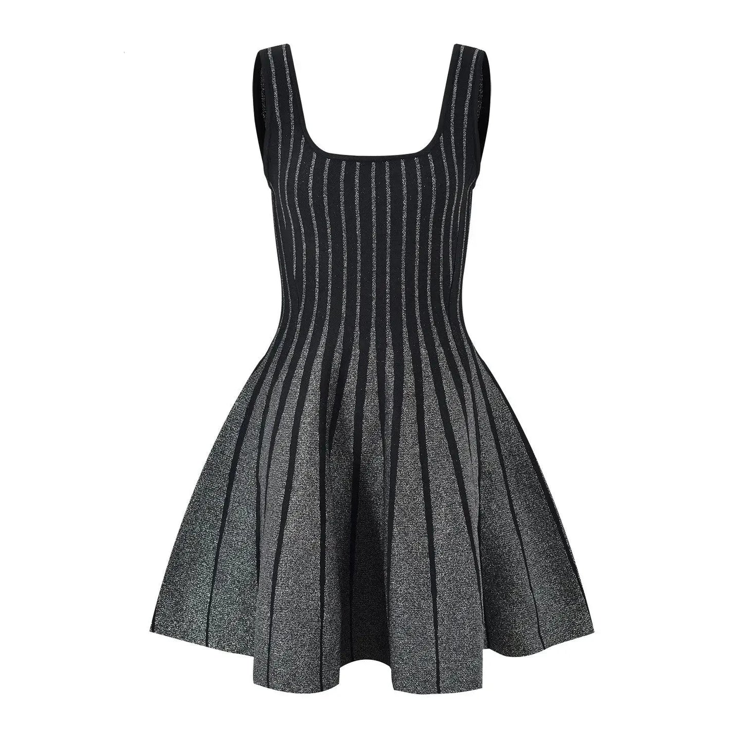 Elise Striped A-Line Dress