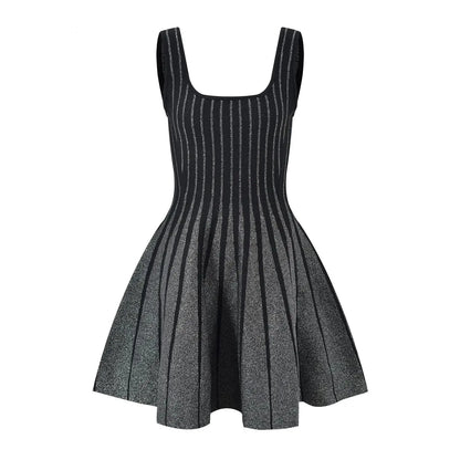 Elise Striped A-Line Dress